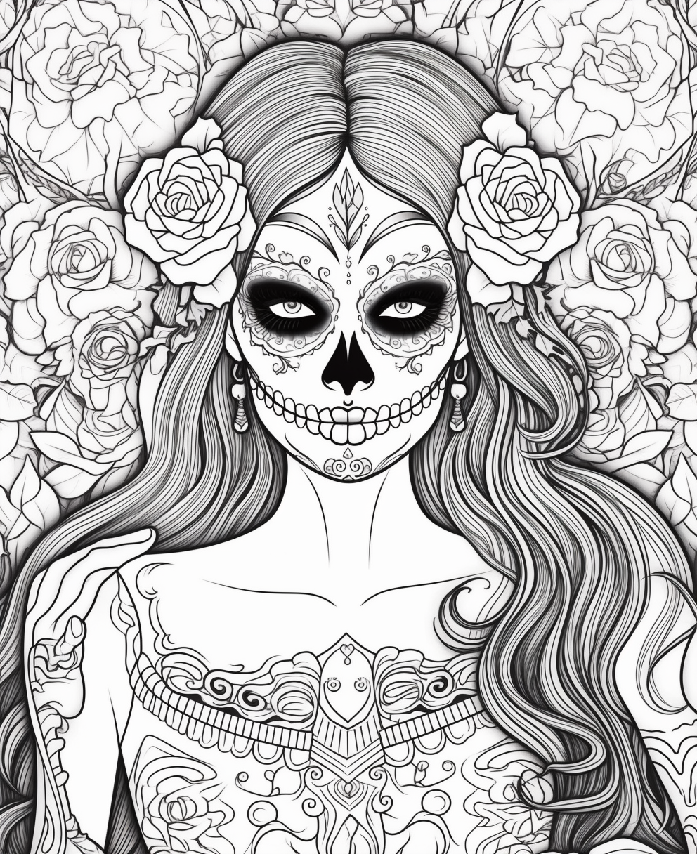 Mid-Trip El Dia De Los Muertos Coloring Break