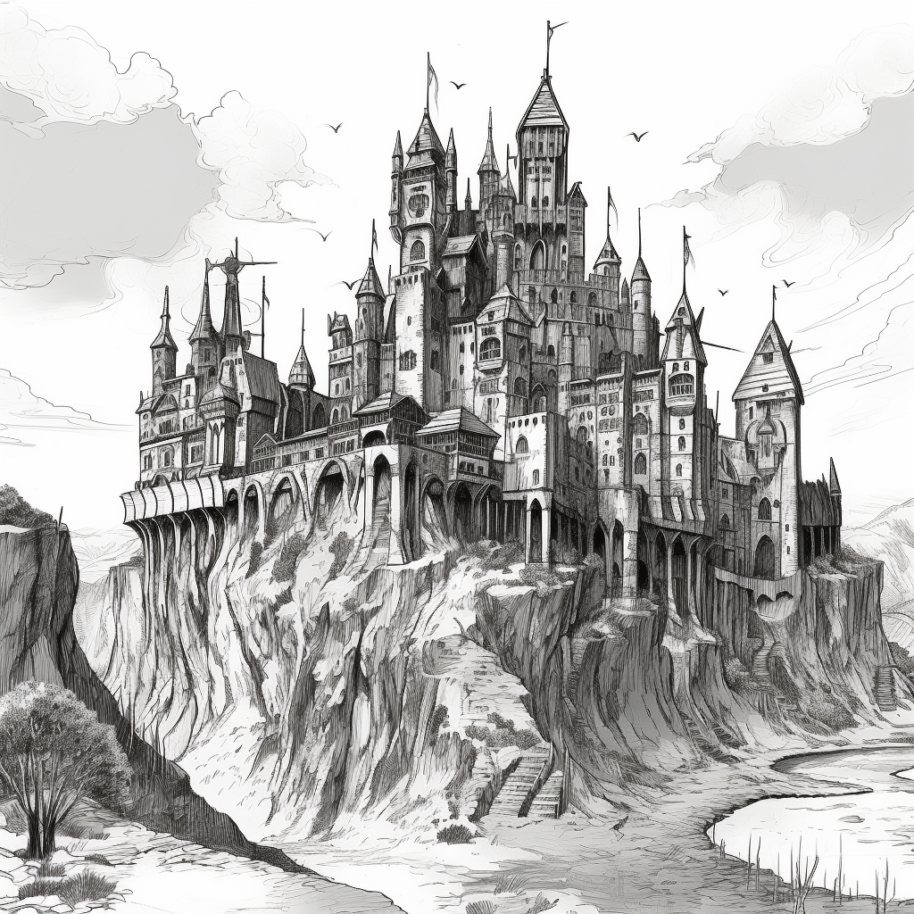 Detailed Decay: A Ralph McQuarrie Inspired Castle Artwork