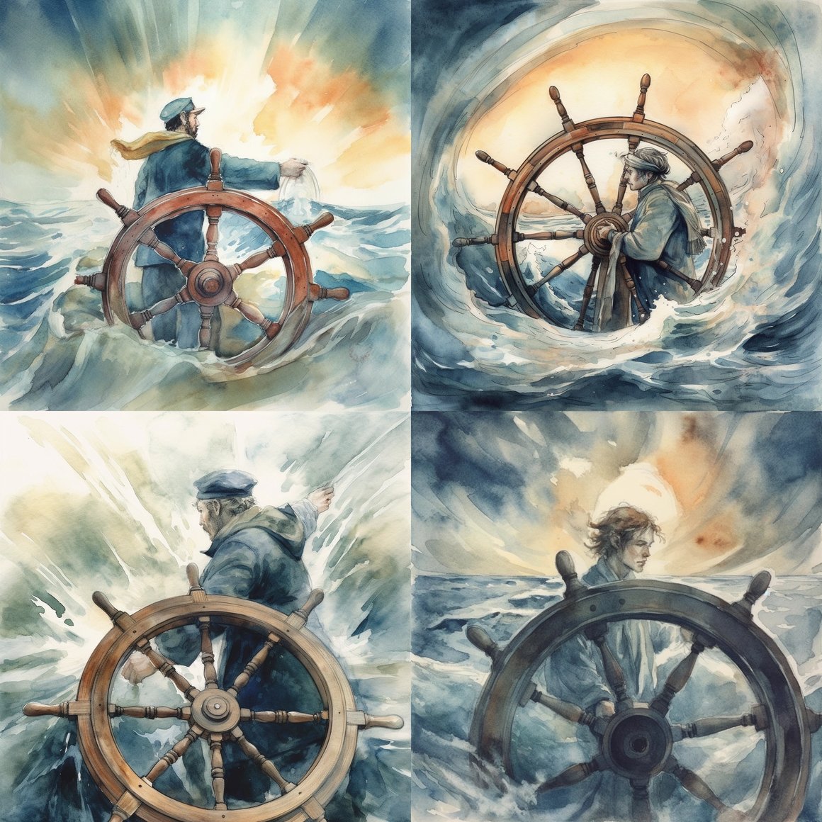 Harnessing the Horizon: A Mid-Journey Watercolour Epiphany