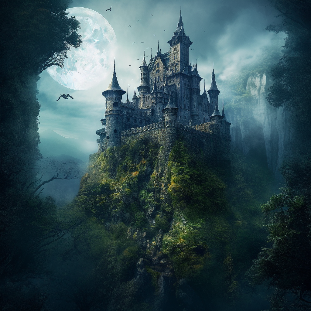 Midnight Encounter with the Ancient Forest Castle