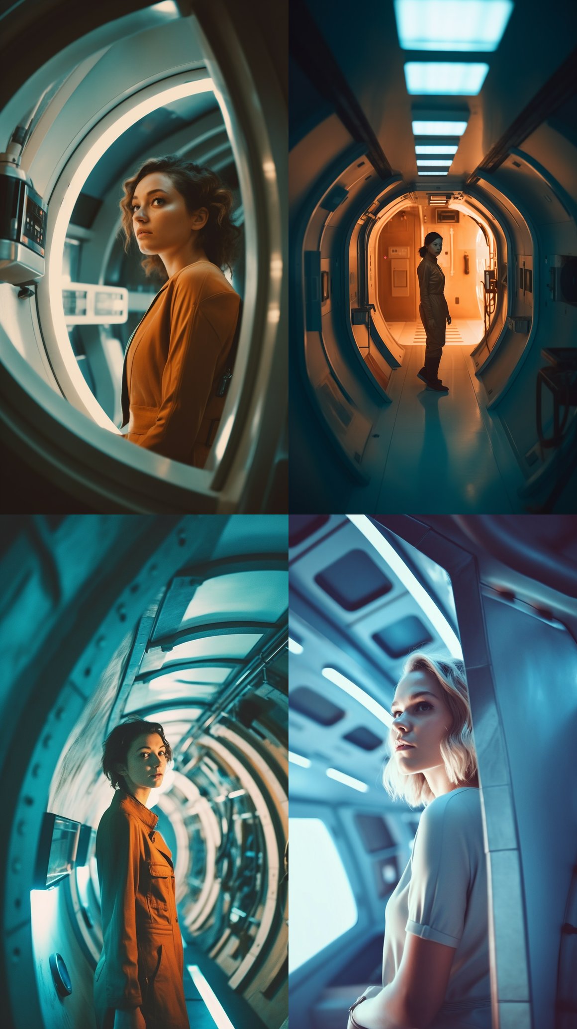 Retrofuturistic Scientist's Space Journey