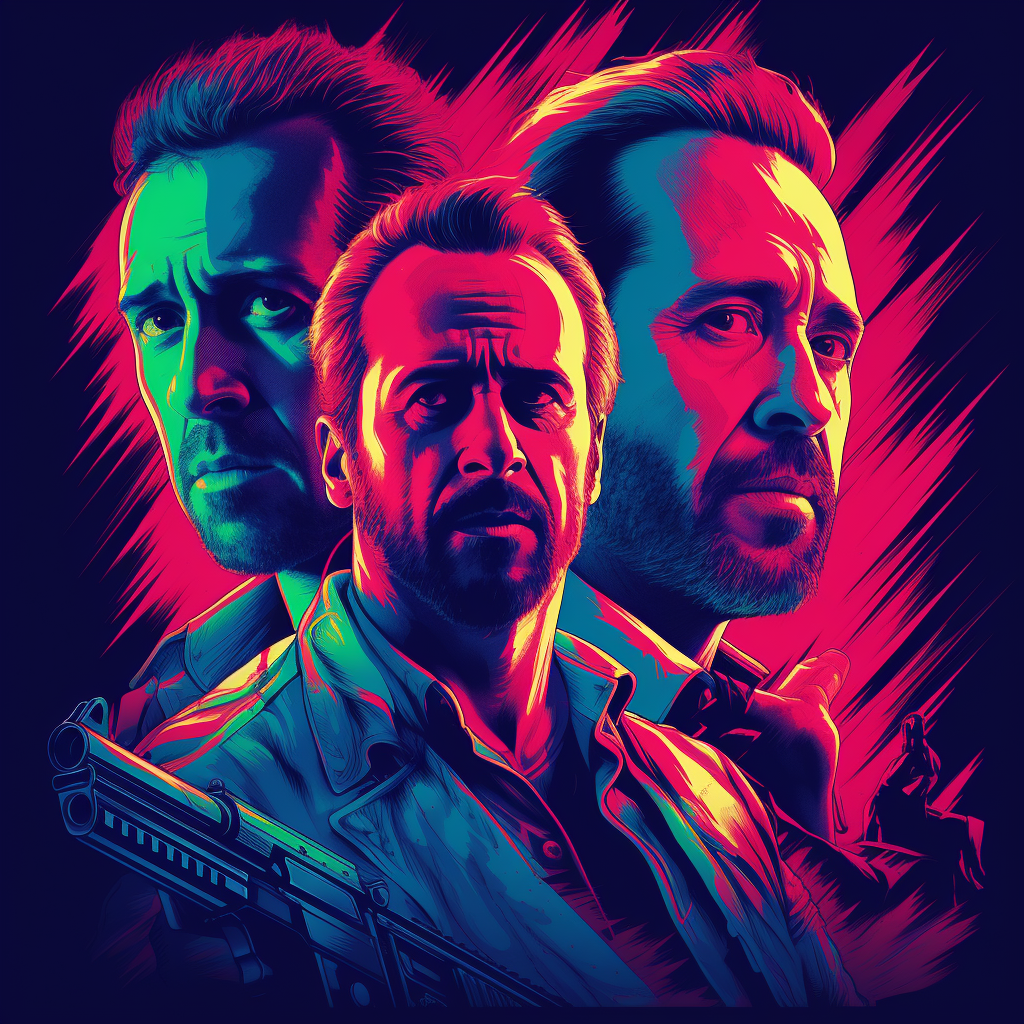 Neon Nostalgia: Action Movie Classics Poster