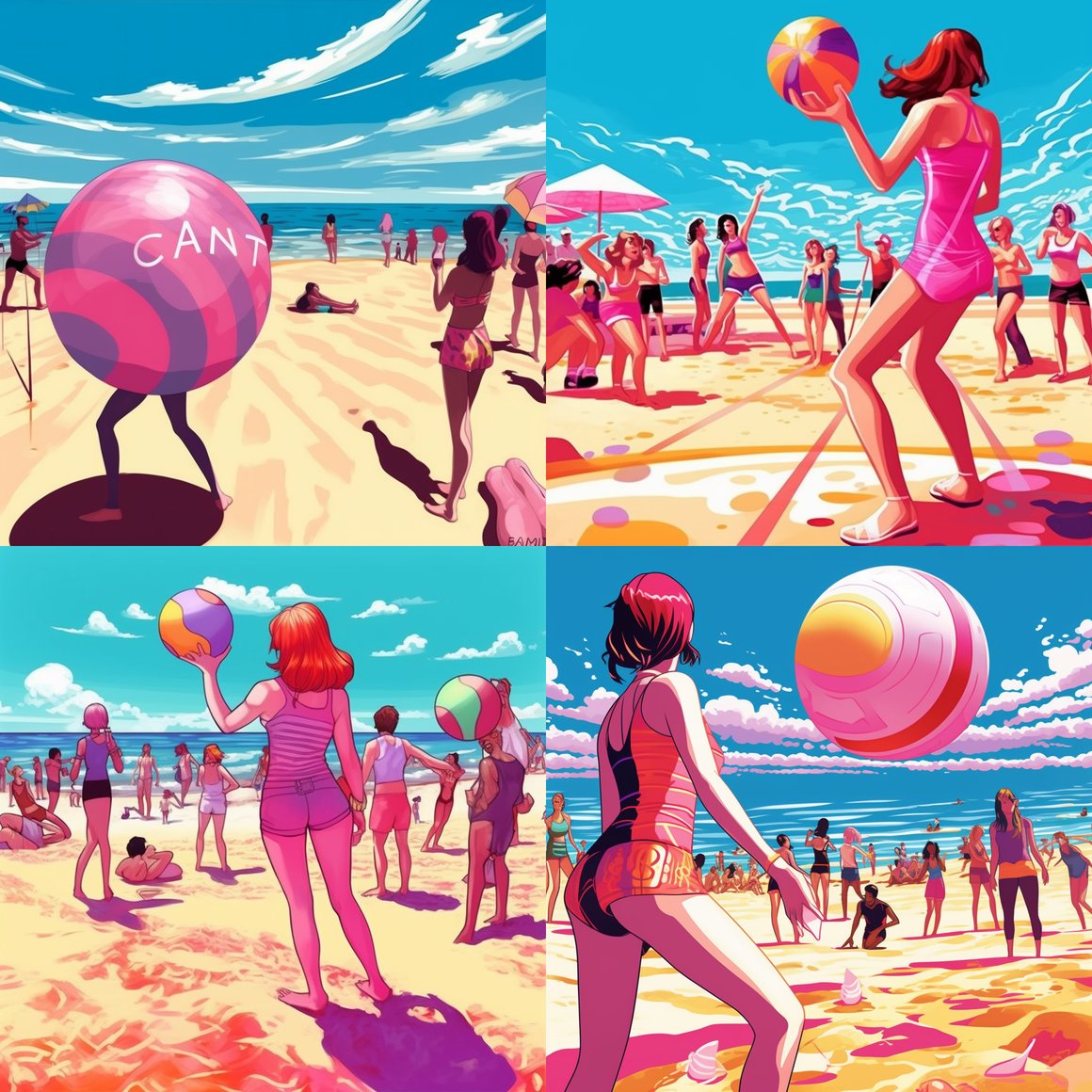 Sun-Kissed Serenity: A Vibrant Beach Day