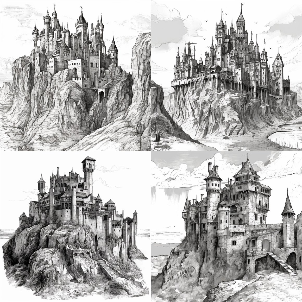 Detailed Decay: A Ralph McQuarrie Inspired Castle Artwork