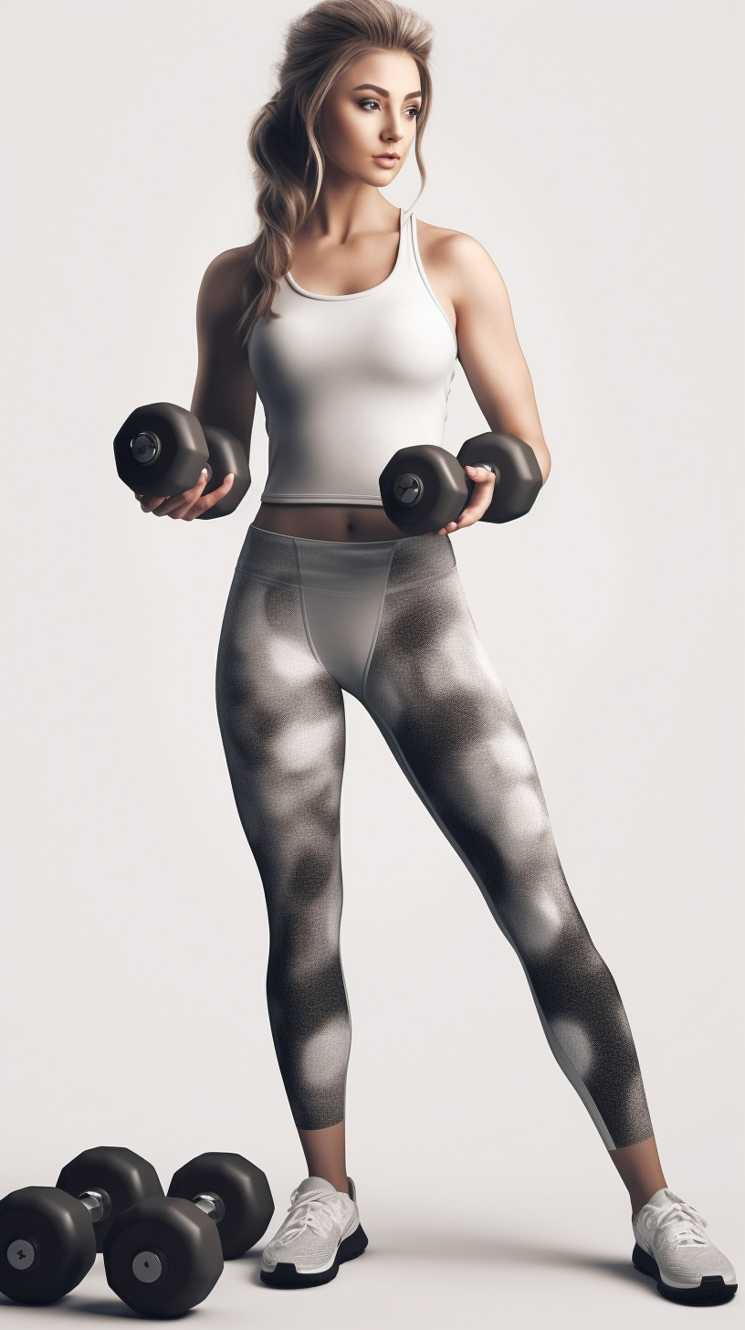 Mid-Workout Struggle: Fit Woman Powering Through Fatigue