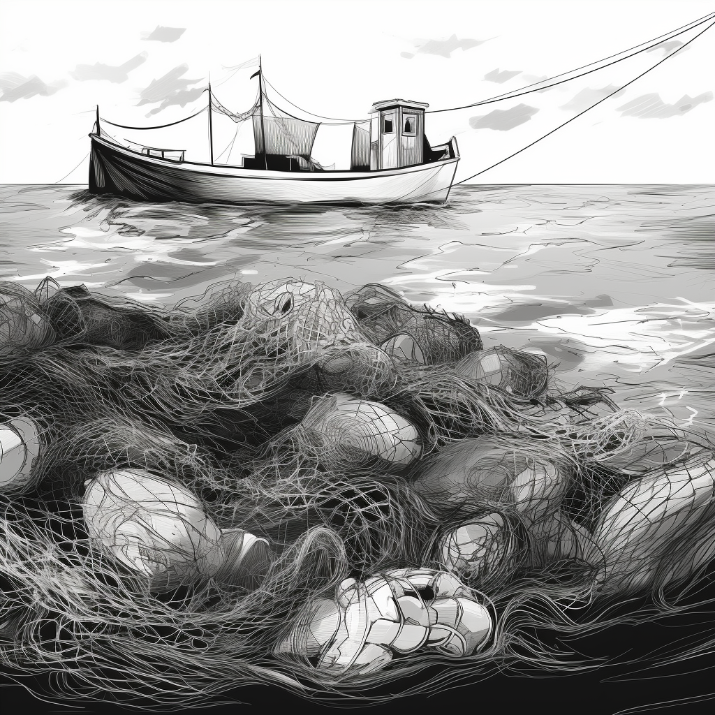 Halfway Undersea Adventure: Abandoned Nets Sketch