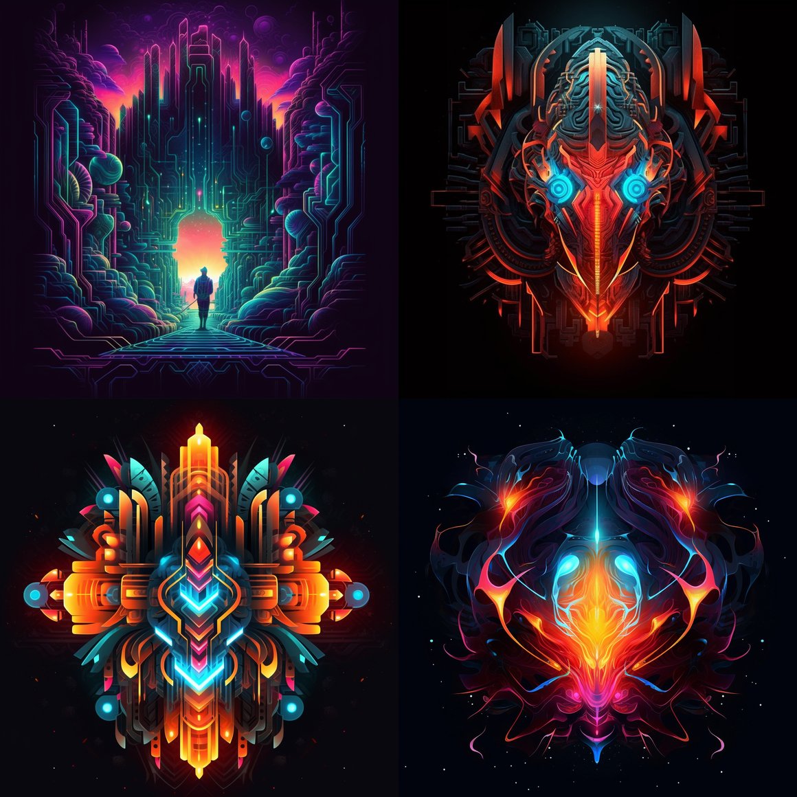 Neon Intermission: A Futuristic Art Journey