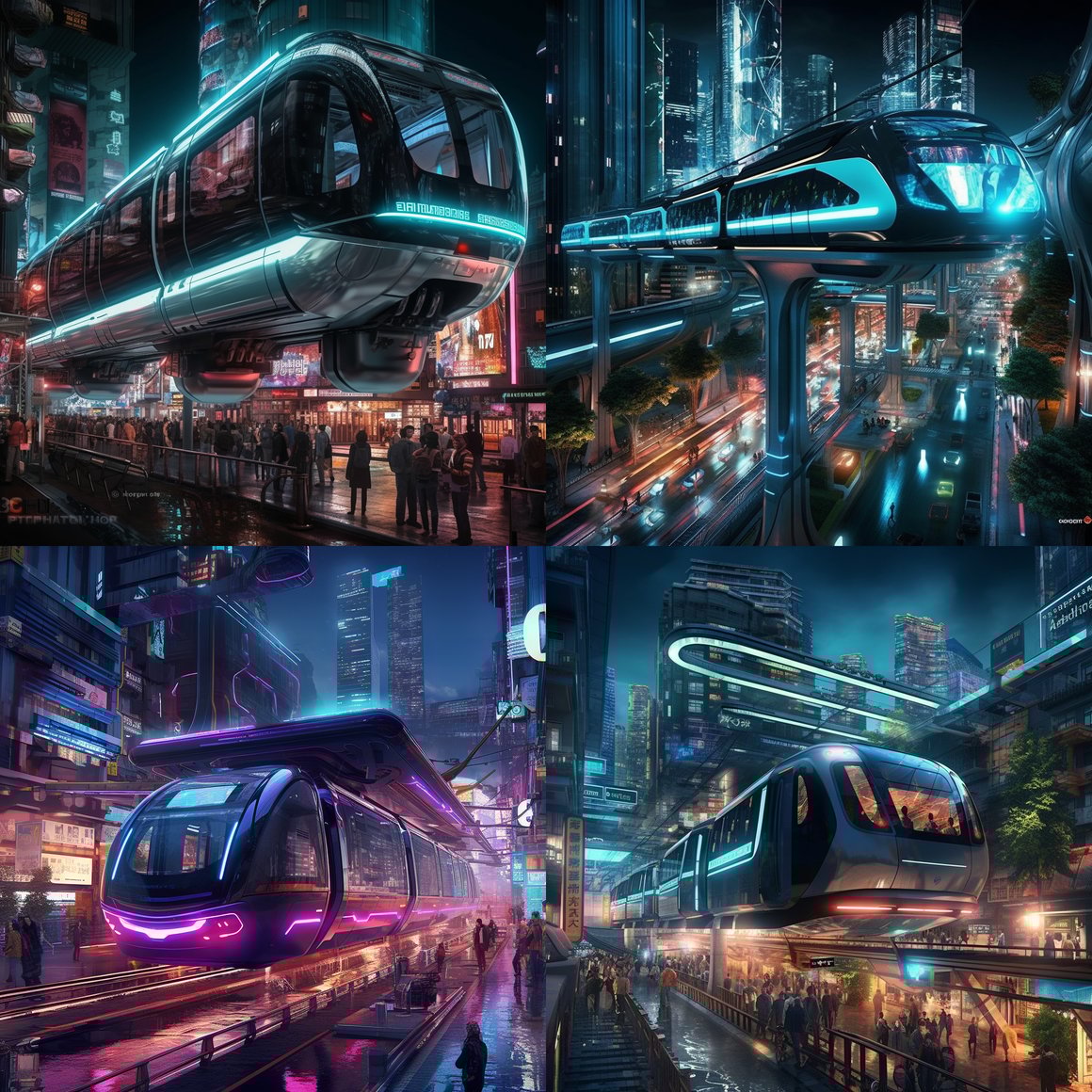 Neon Nights: A Midway Journey through a Futuristic Atlantis