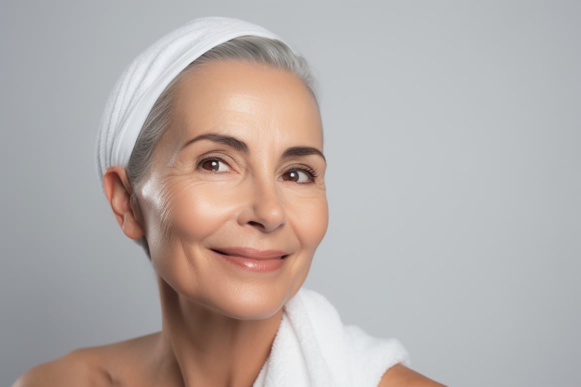 Middle-Aged Woman Skincare Ritual Portrait