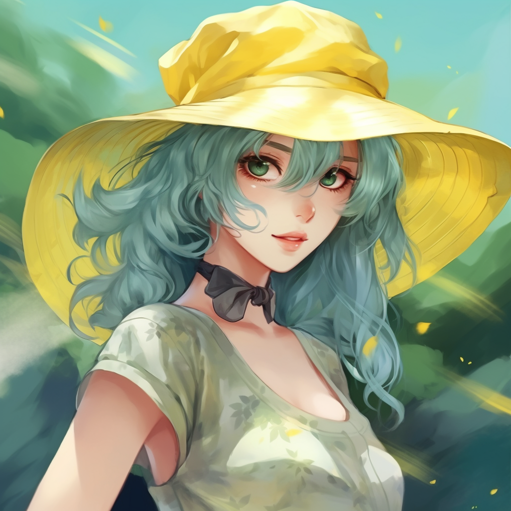Detailed Journey of Anime Character Shiguro Jozo in Vibrant Aquamarine and Pastel Yellow Artistry