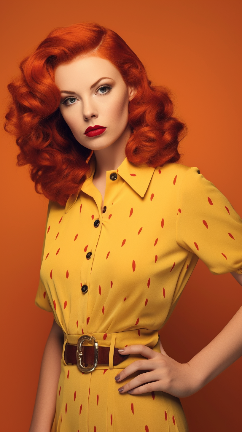 Retro Radiance: Vargas-Inspired Beauty Portrait Session