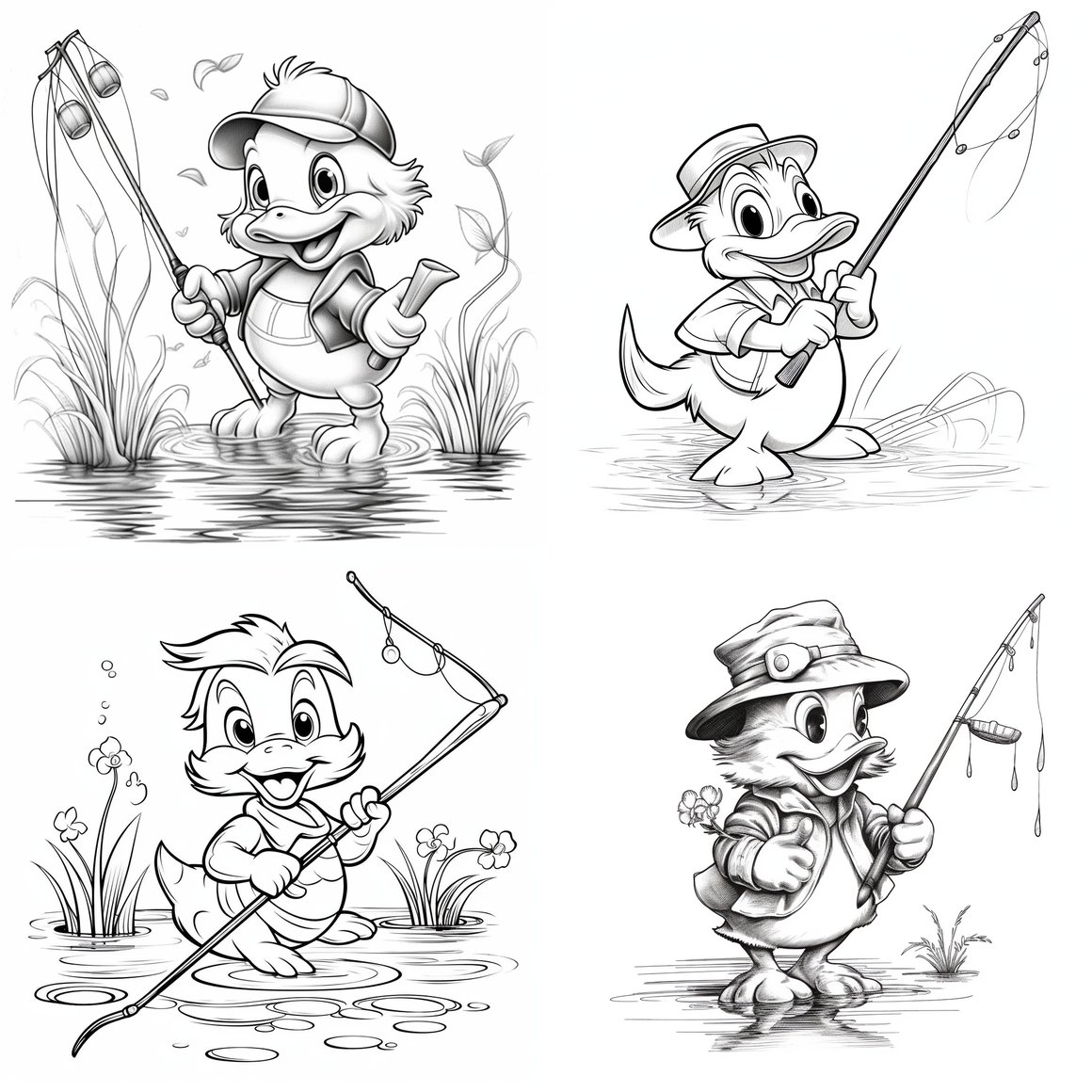 Disney Style Coloring Page