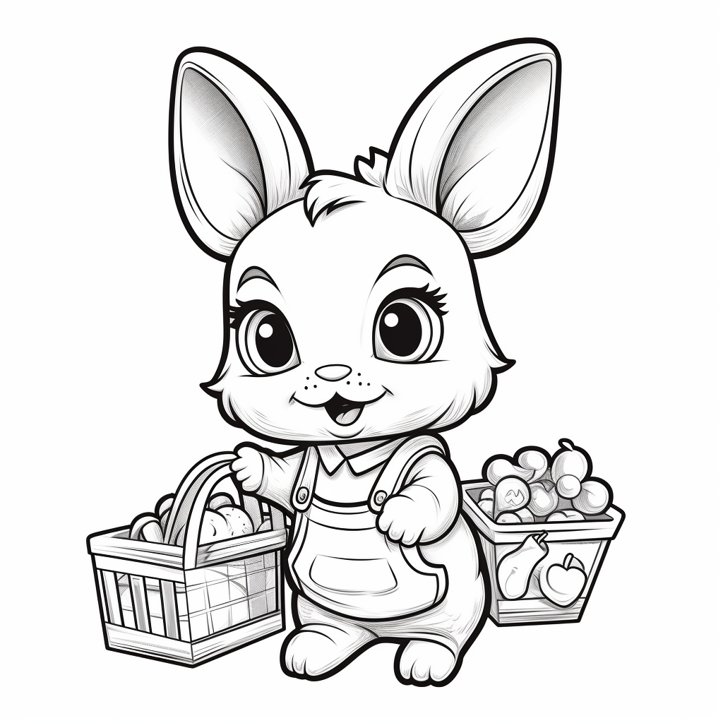 Monochrome Chibi Disney Line Art Coloring Page Design