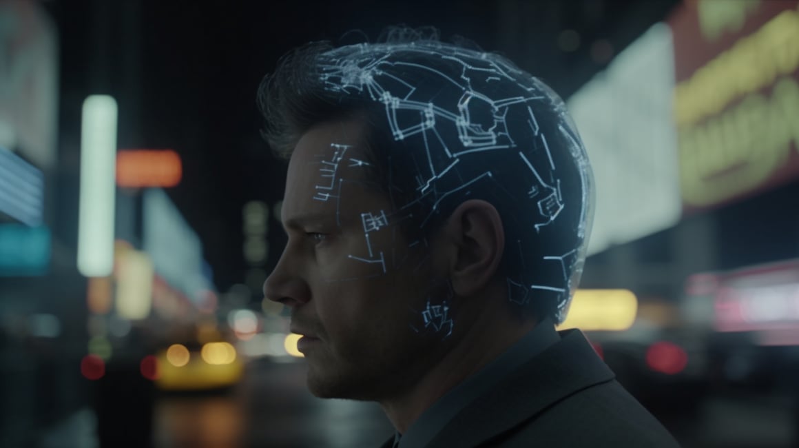 City Inside Man's Head