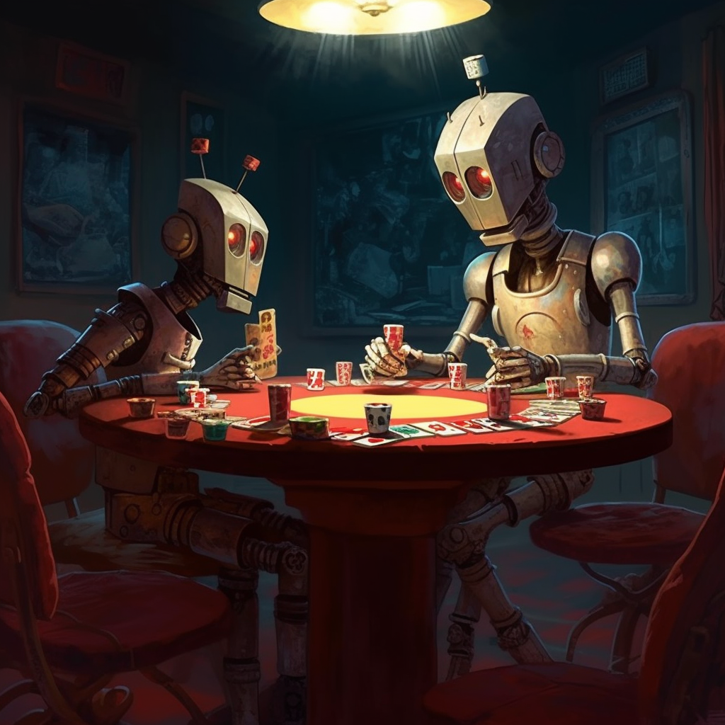 Neon Jokers: A Robot's Gamble