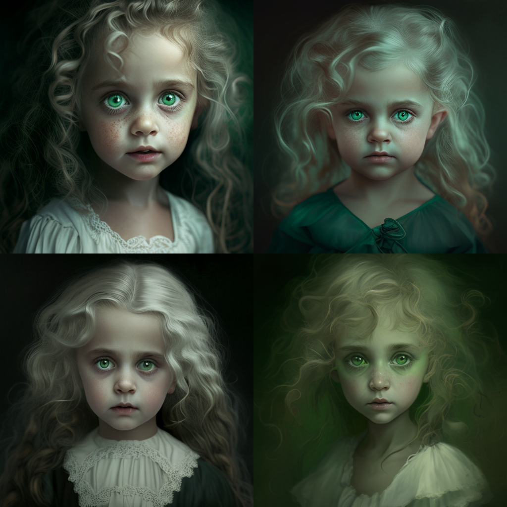 Haunting Journey with the Green-Eyed Ghost Child