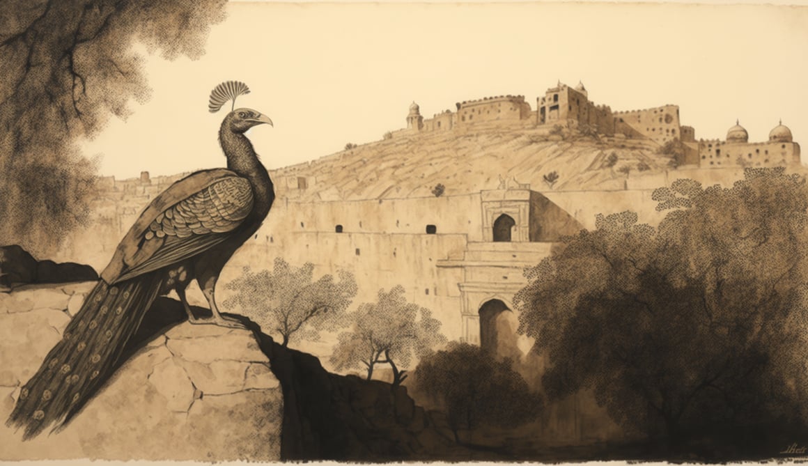 Midday Majesty: A Peacock's Tale in Rajasthan