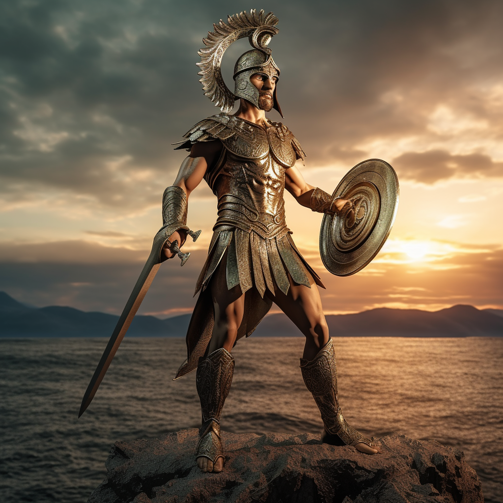 Mid-Journey Portrait in Majestic Olympus Armor - An Unreal Engine 8K Cinematic