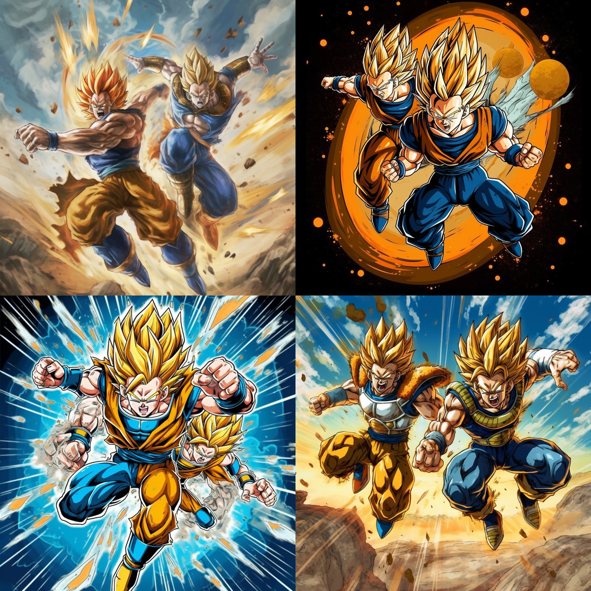 Clash of Titans: The Super Saiyan Showdown in the Sky