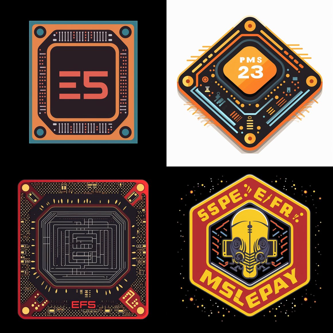 Design ESP32-S3 WiFi Microcontroller Vector Logo Task