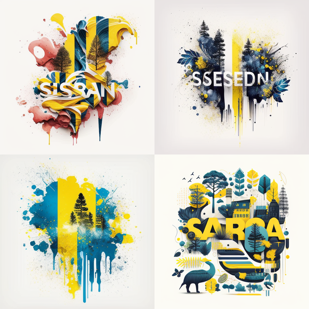 Designing Vector Art with a Swedish Flair On a White Background