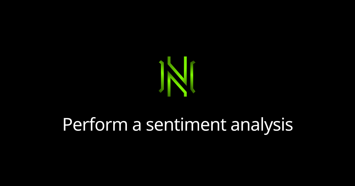 Perform a sentiment analysis