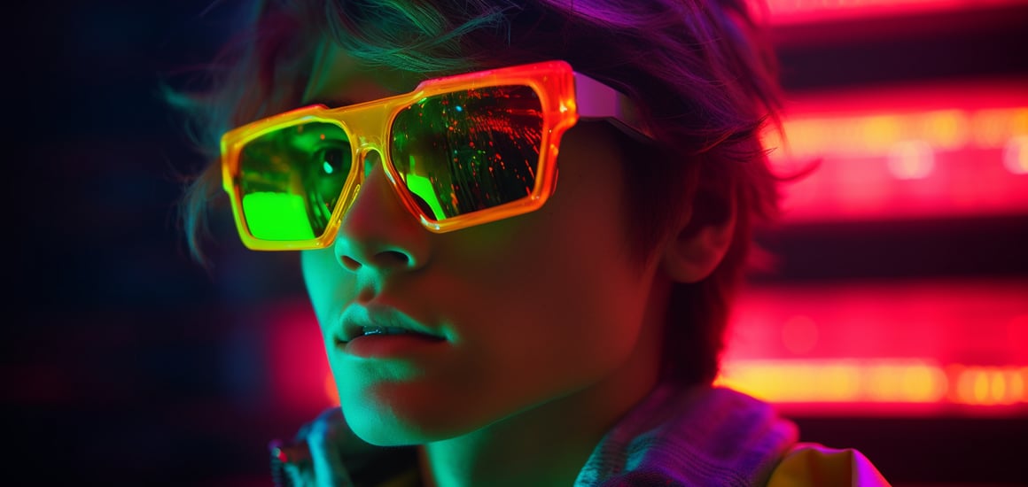 A Teenager's Vibrant Journey Through Pop Art and High Contrast Aesthetics