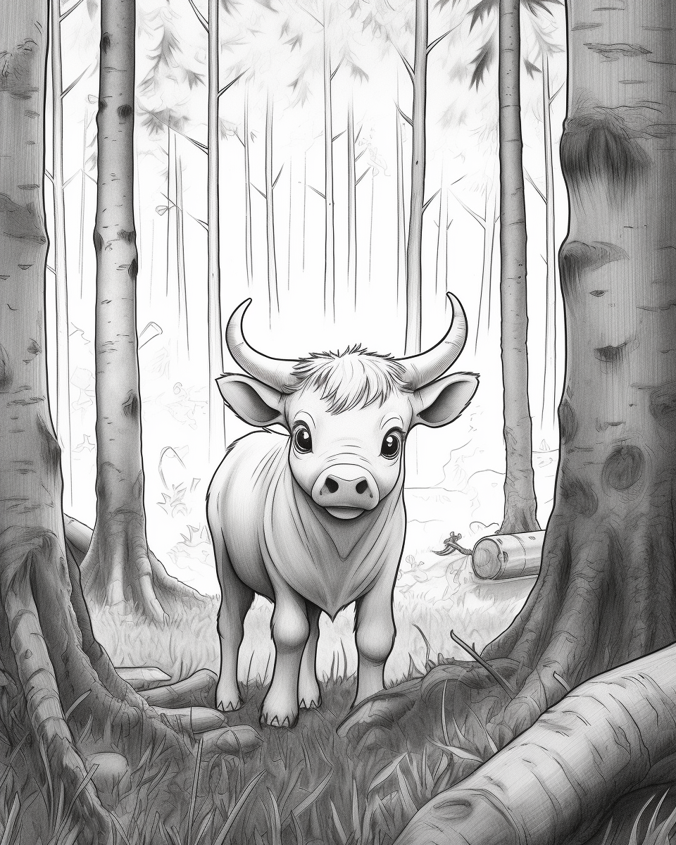 Simplistic Pixar-Styled Colouring Page for Kids