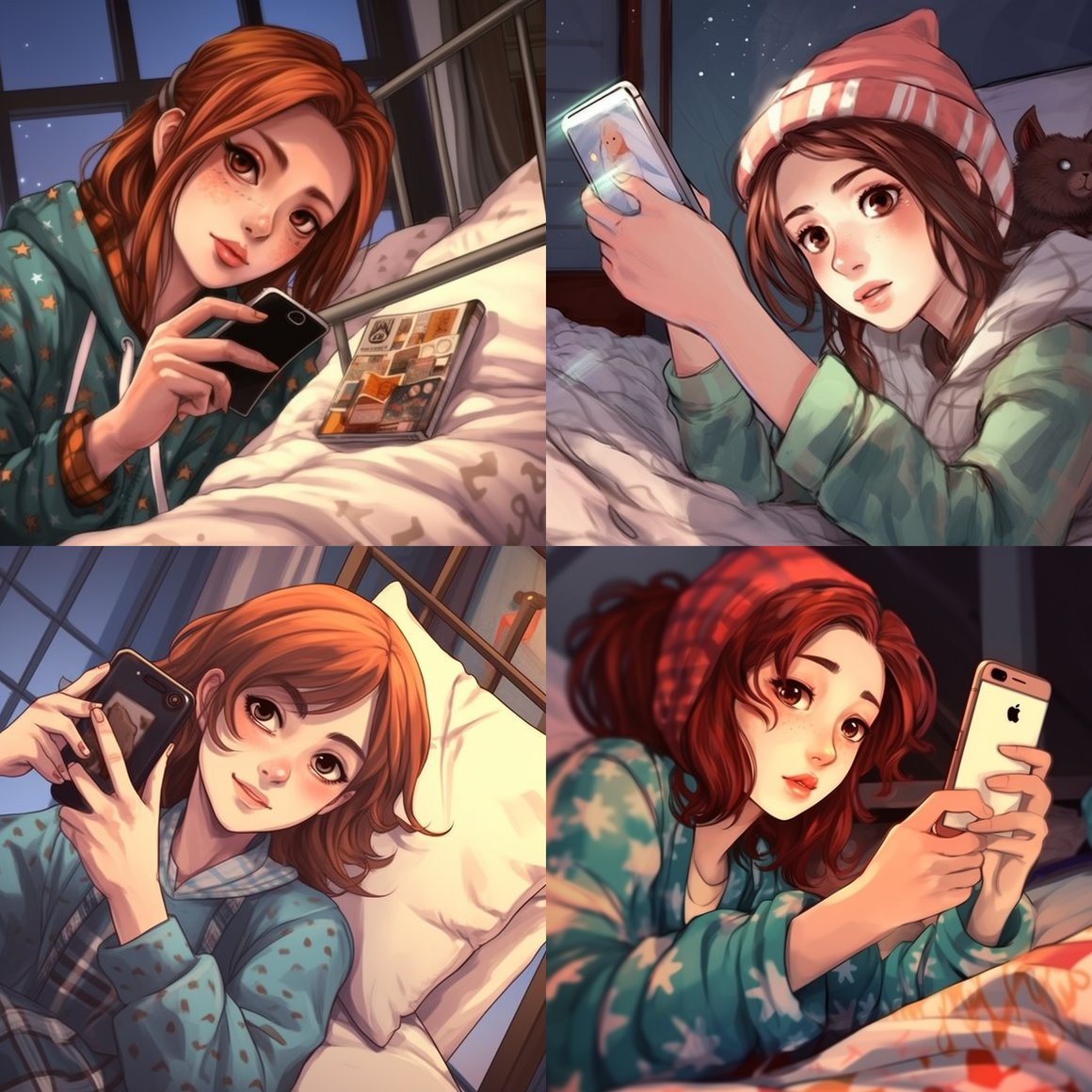 Midnight Fever: A Selfie Journey into Anime World