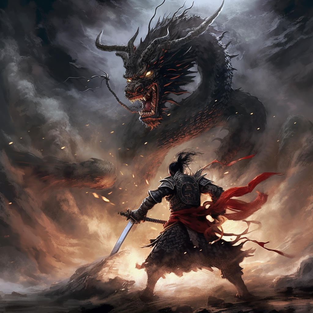 Samurai Vs Dragon: Clash in the Heart of the Storm
