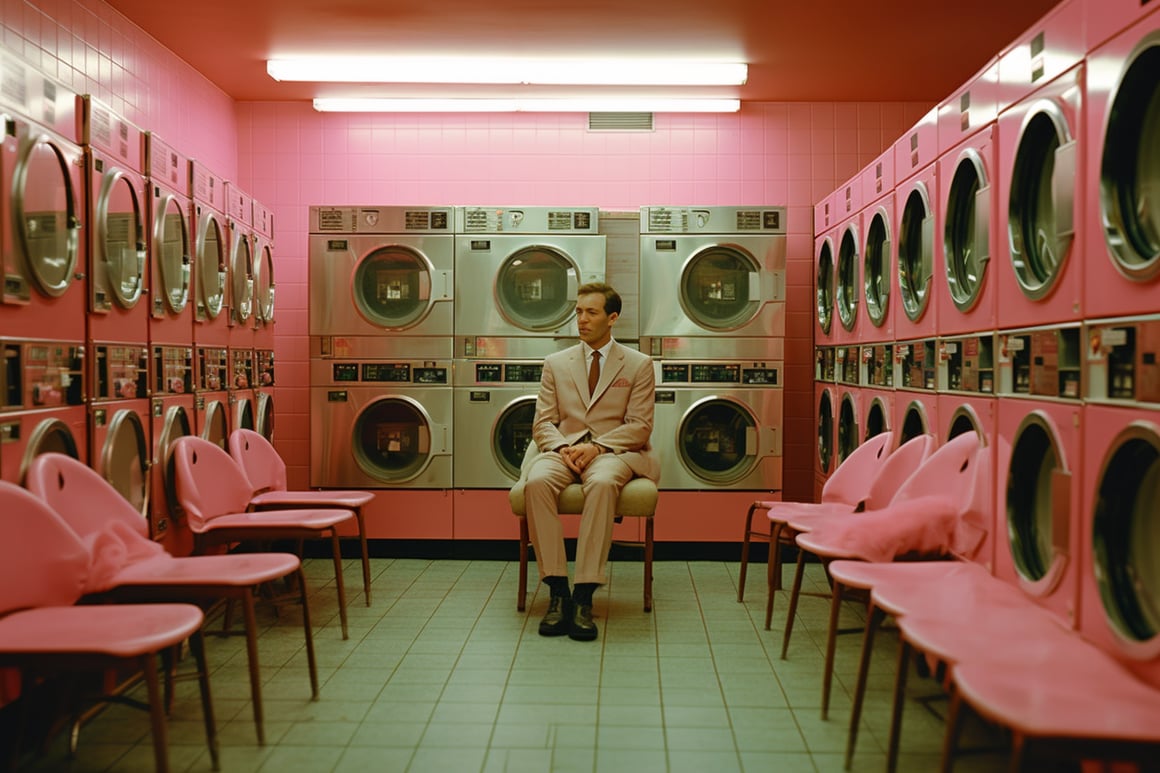 A Surreal Spin on 1980s Laundromat Life