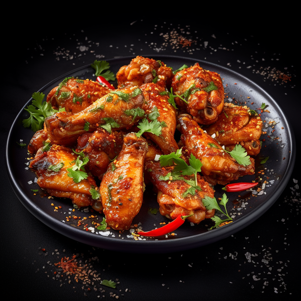 Succulent Chicken Wings Mid-Journey Feast Photo, Canon Studio Quality, v5.1