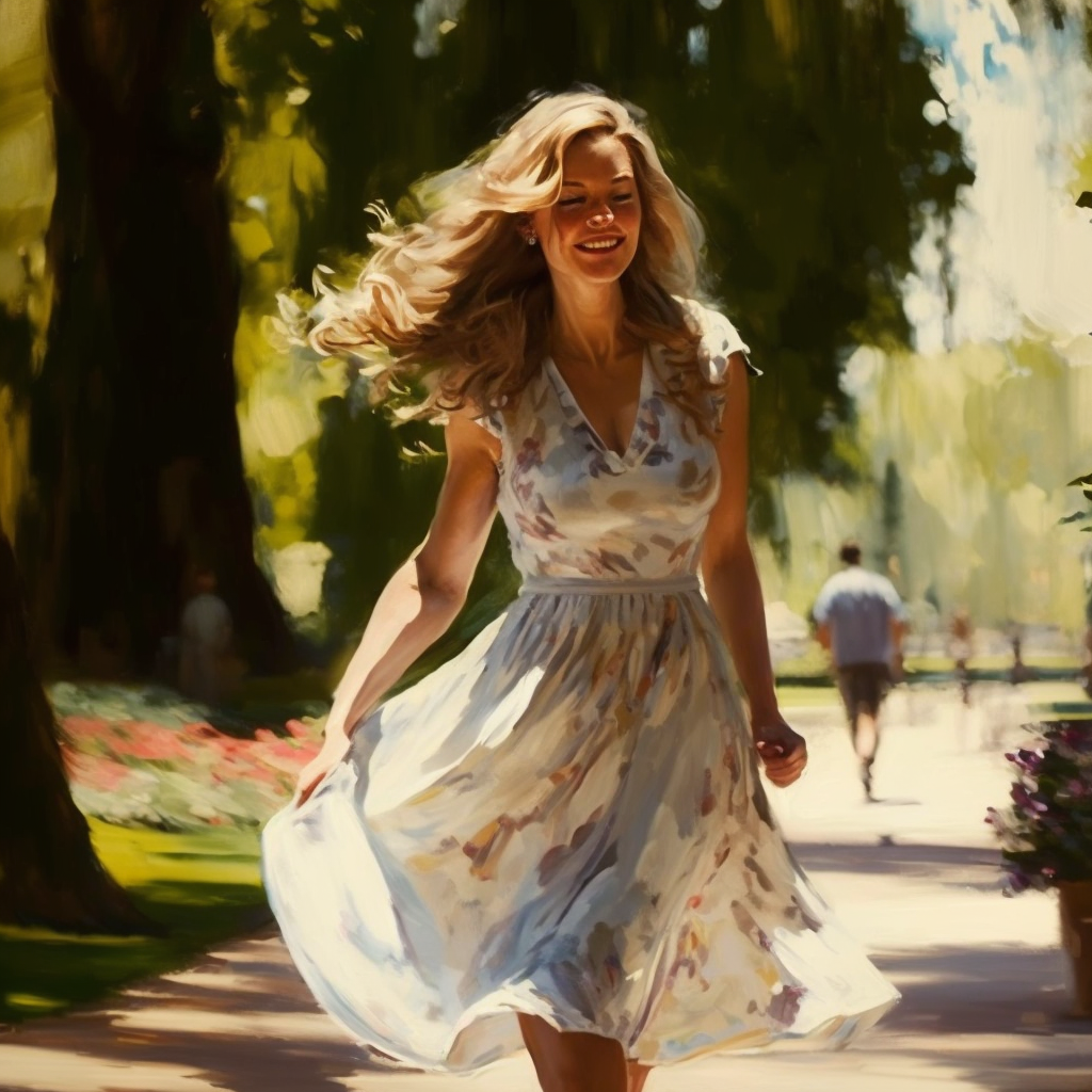 Summer Stroll: A Woman's Mid-Journey Bliss