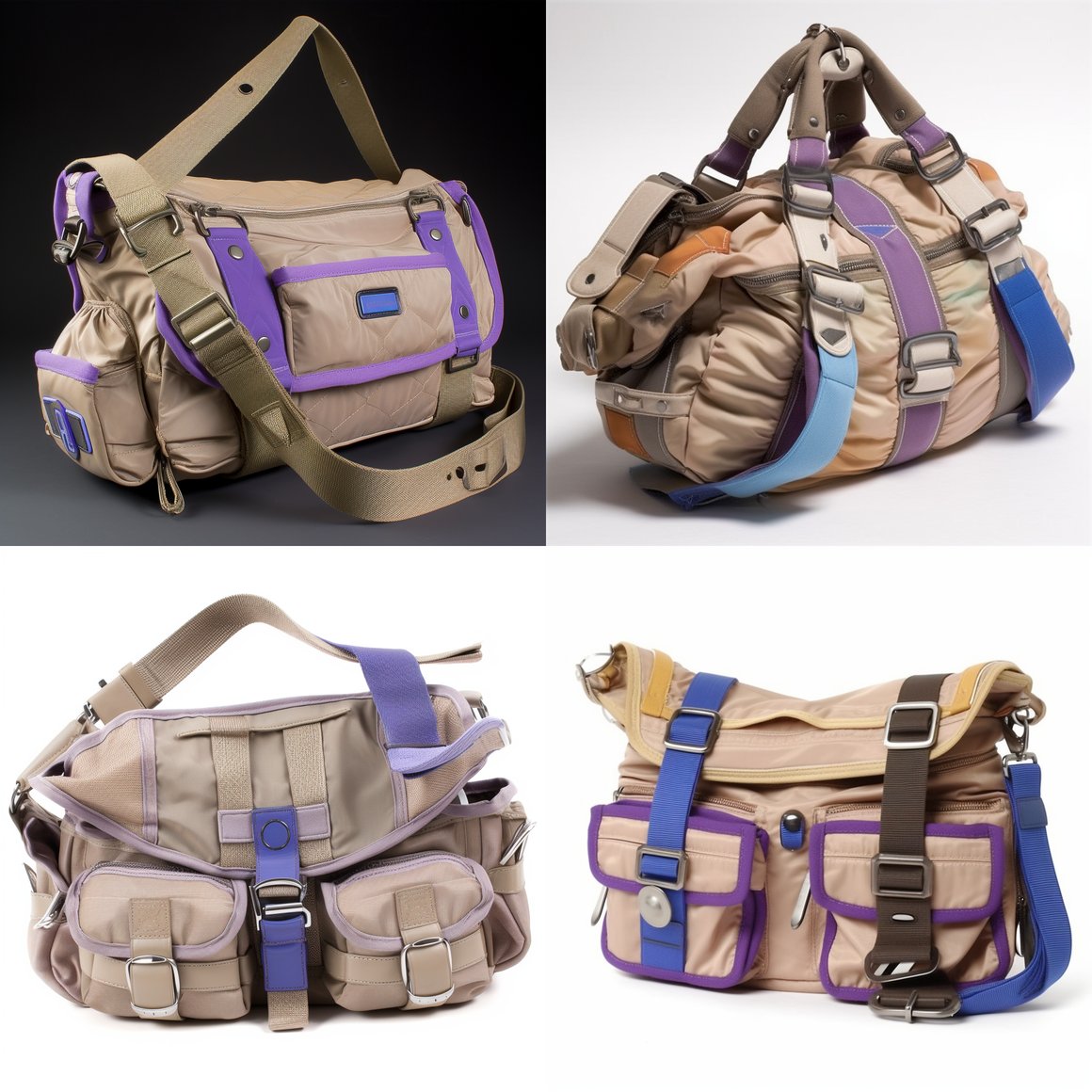 Detailed Description of Mid-Journey Classic Sports Baguette Bag Design