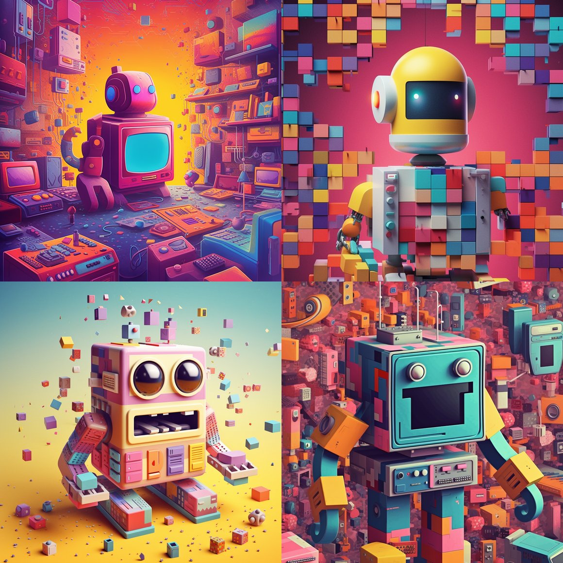 Retro Robotic Gaming Advert Journey