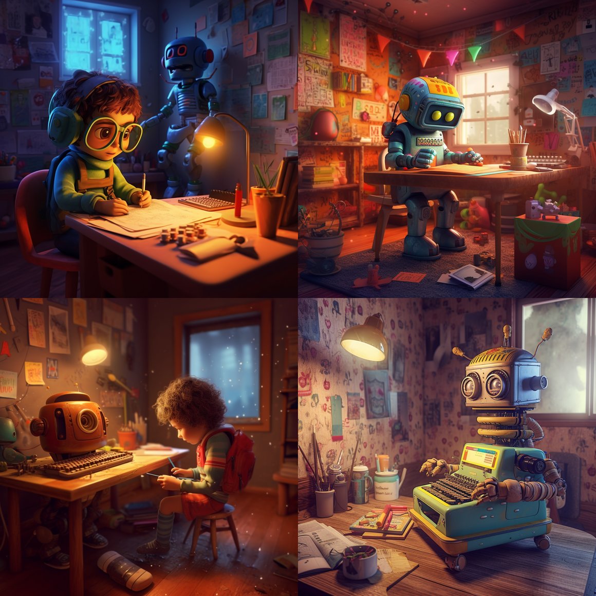 Retro Ro-Writers: 80's AI Adventure