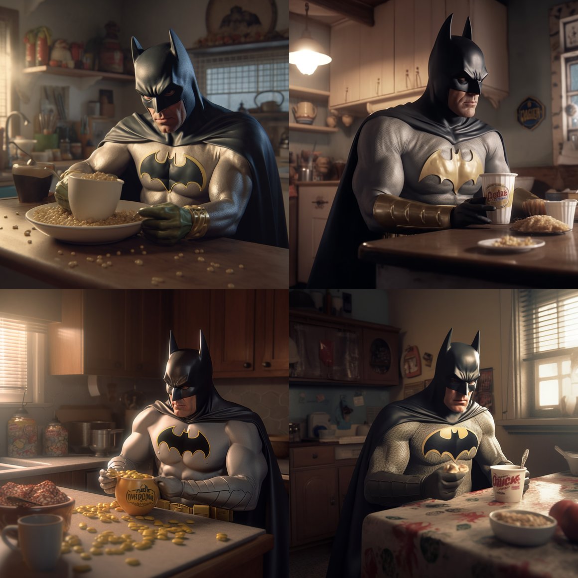 Retro Morning: A Hyper-Realistic Batman in 8K