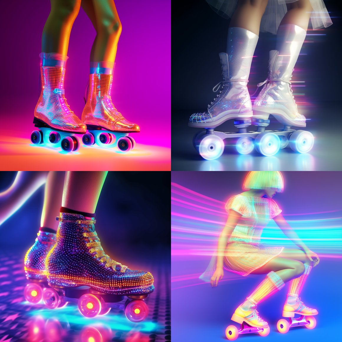 Retrofuturistic Roller Disco: A Neo-Pop Odyssey
