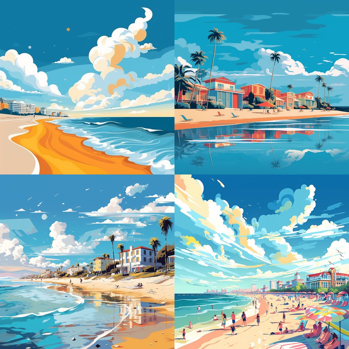 A Vibrant Flat Vector Illustration Poster