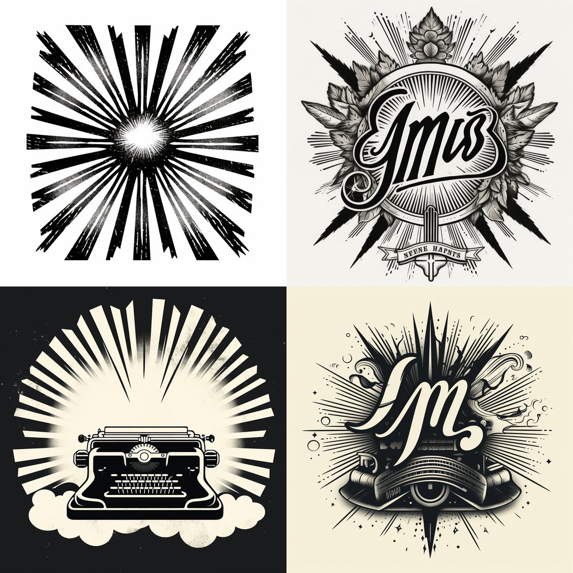 Midcentury JMS Graphic in Tattoo Sunbeam Design