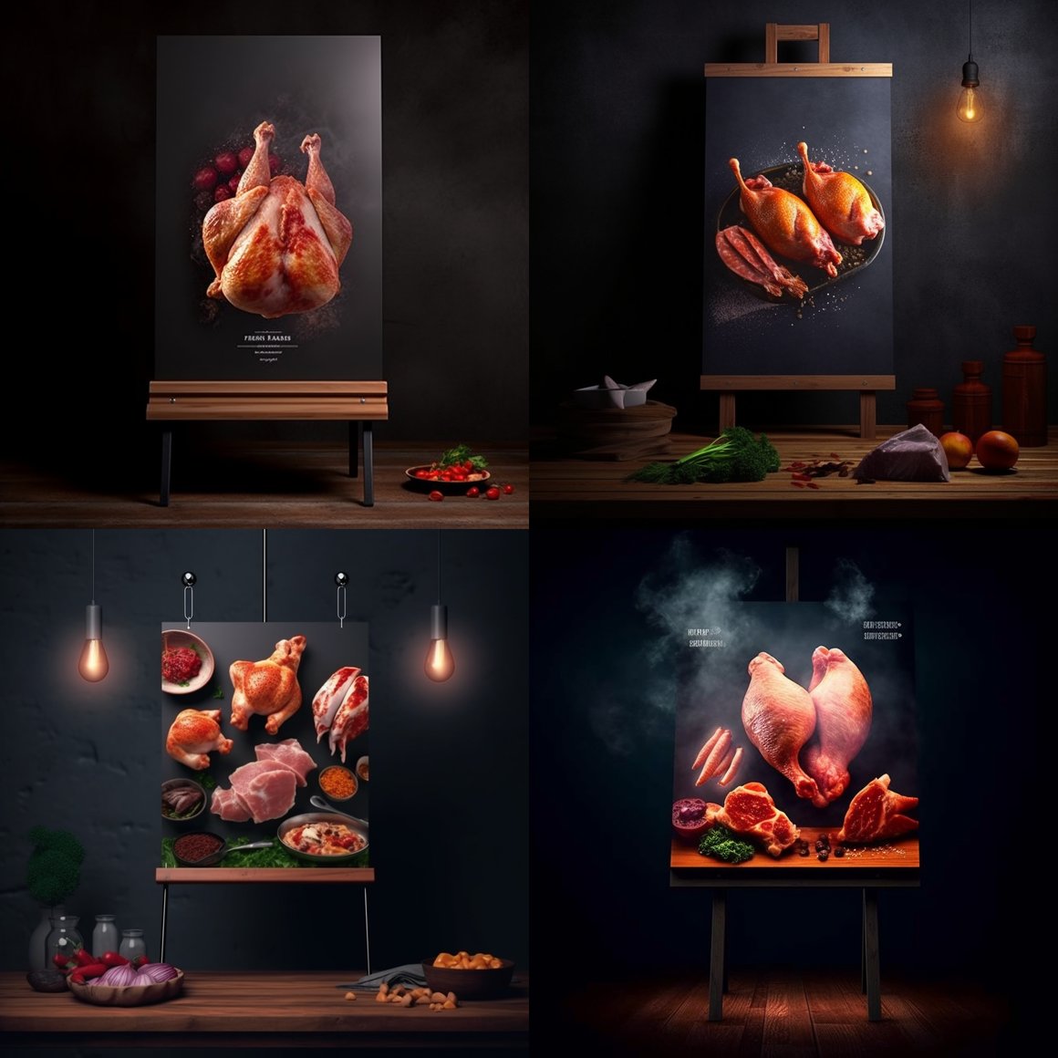 Cinematic Raw Meats Mid-Journey Poster Design