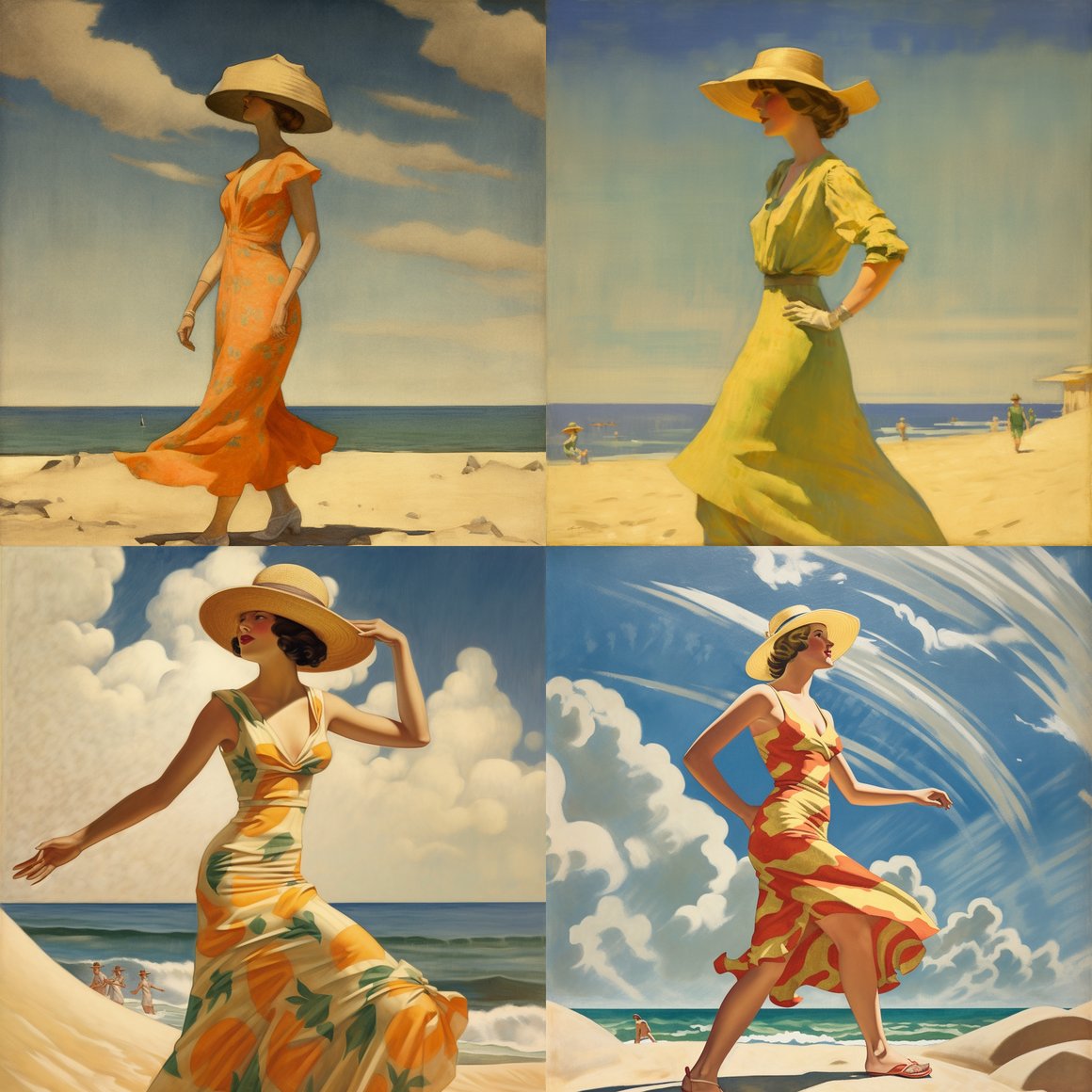 Sun-Kissed Solitude: Lady's Voyage Across the Shore