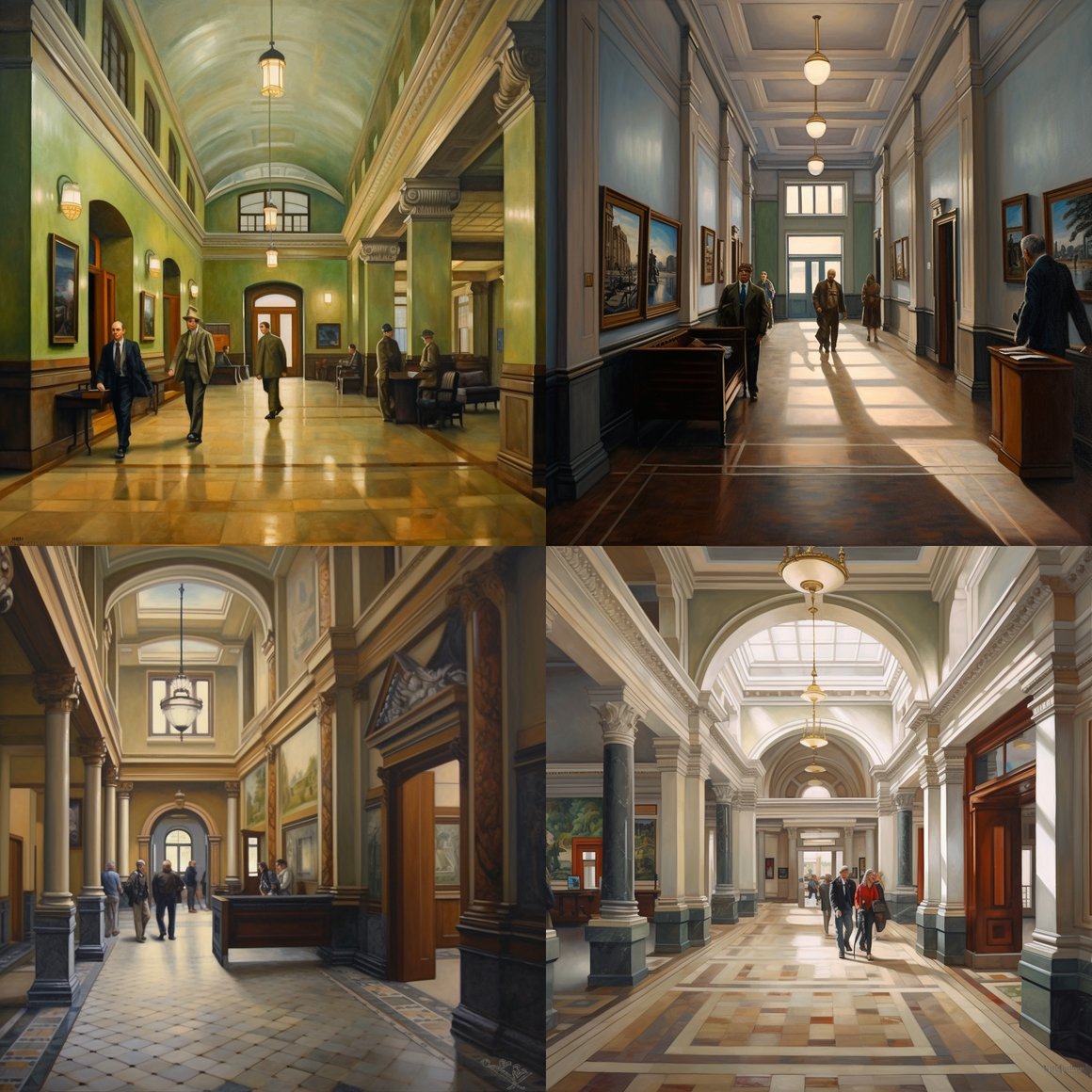 City Hall Interior: A Mid-Journey Glimpse