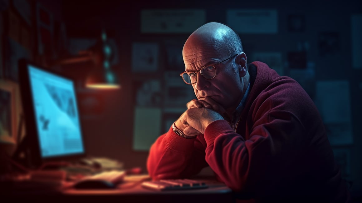 Despair in Digital Domain: A Photorealistic Portrayal
