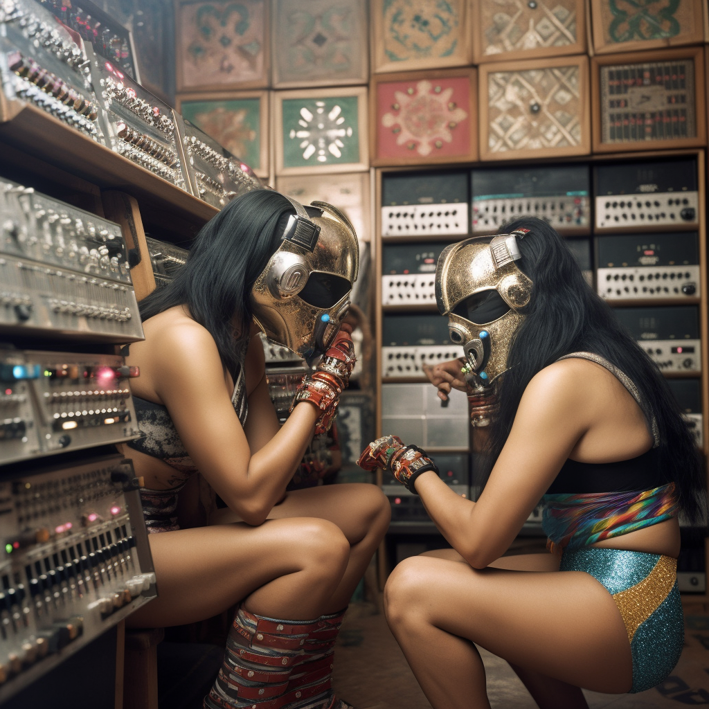 Retro Synth-Wrestlers: Mexican Luchador Women of the 80s