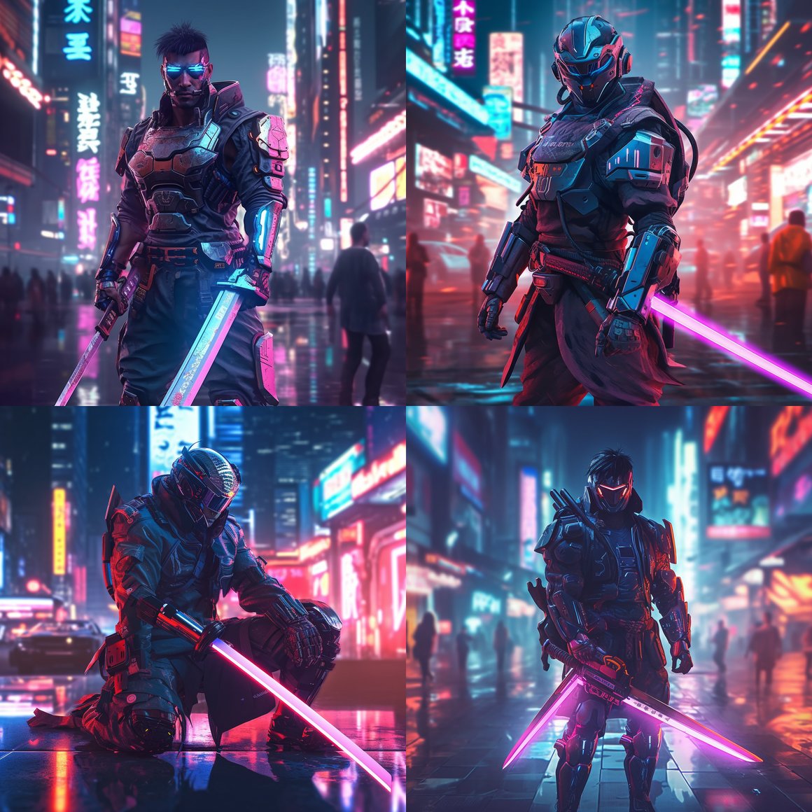 Neon Samurai: Futuristic Odyssey