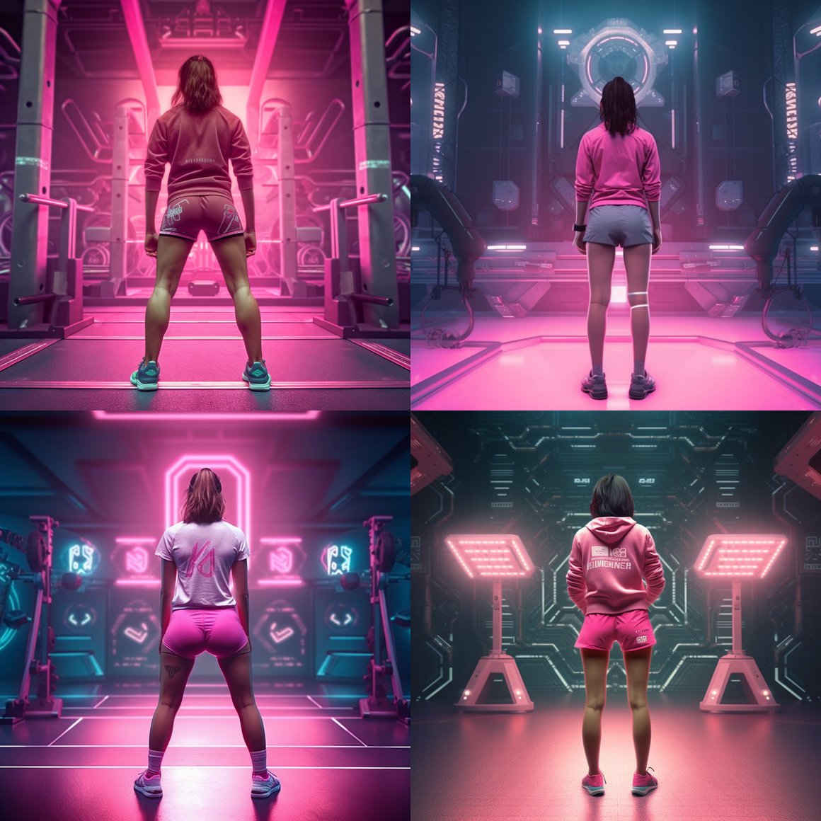 Mid-Workout Moment: Girl in Gym