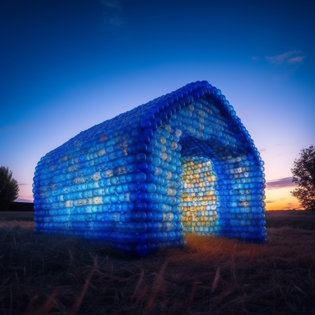 Harmonious Blend of Recycled Artistry and Natural Serenity