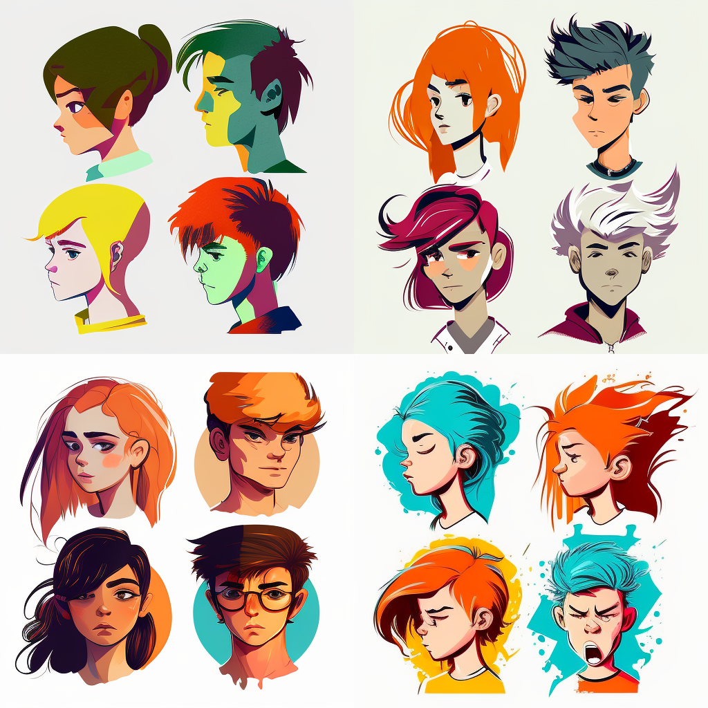 Teen Emotions: A Minimalistic Vector Illustration Journey