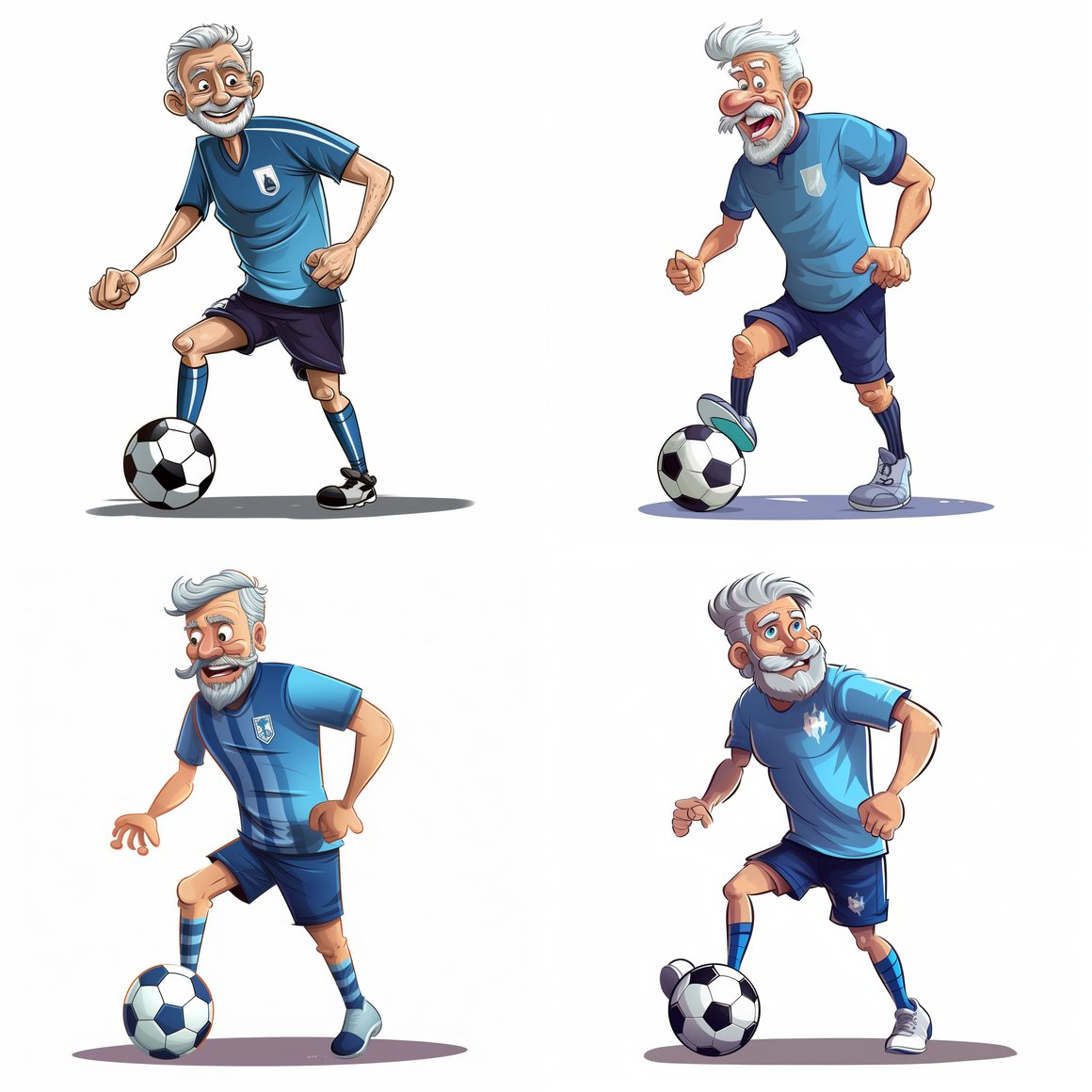 Midlife Soccer Enthusiast Cartoon - Version 5.1